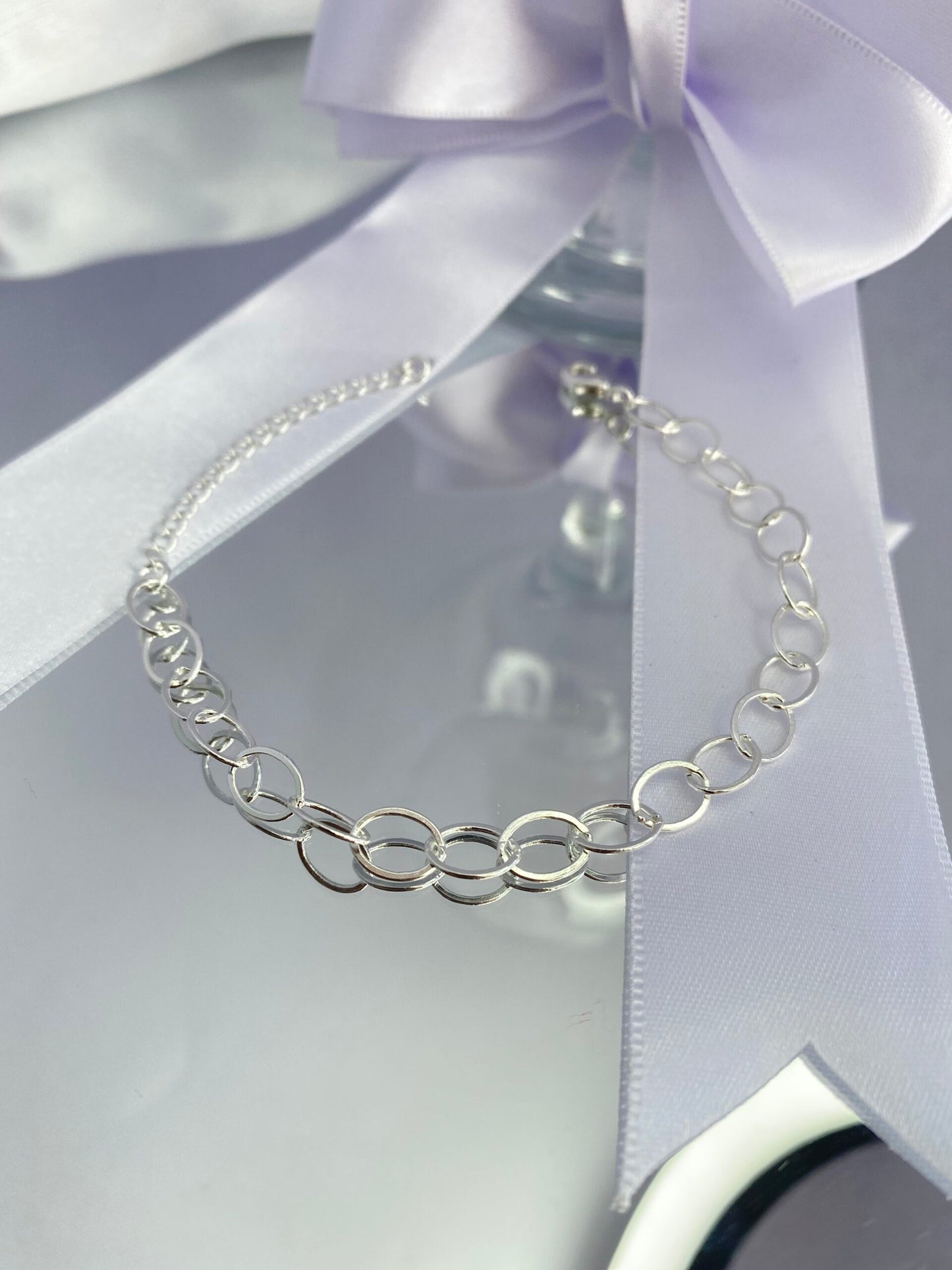 PULSEIRA PRATA ELOS ANELADOS