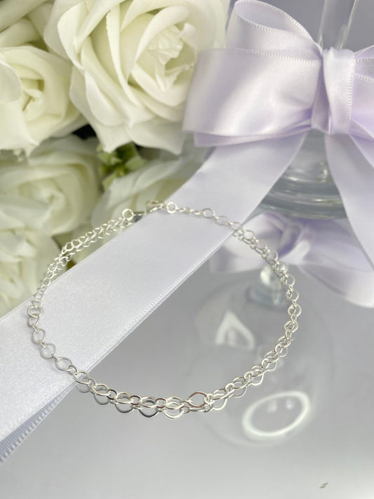 PULSEIRA PRATA ELO MILANESA FINA