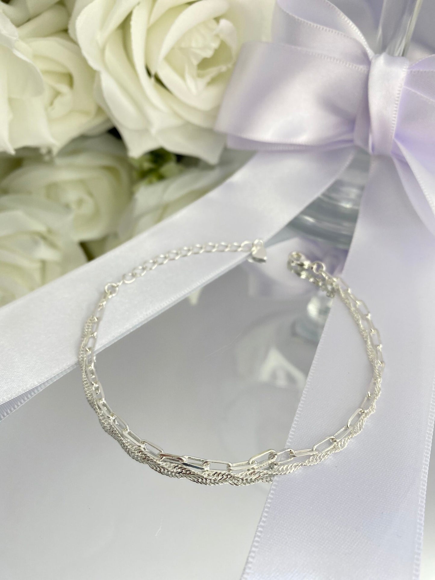 PULSEIRA PRATA DUPLA TRAMA