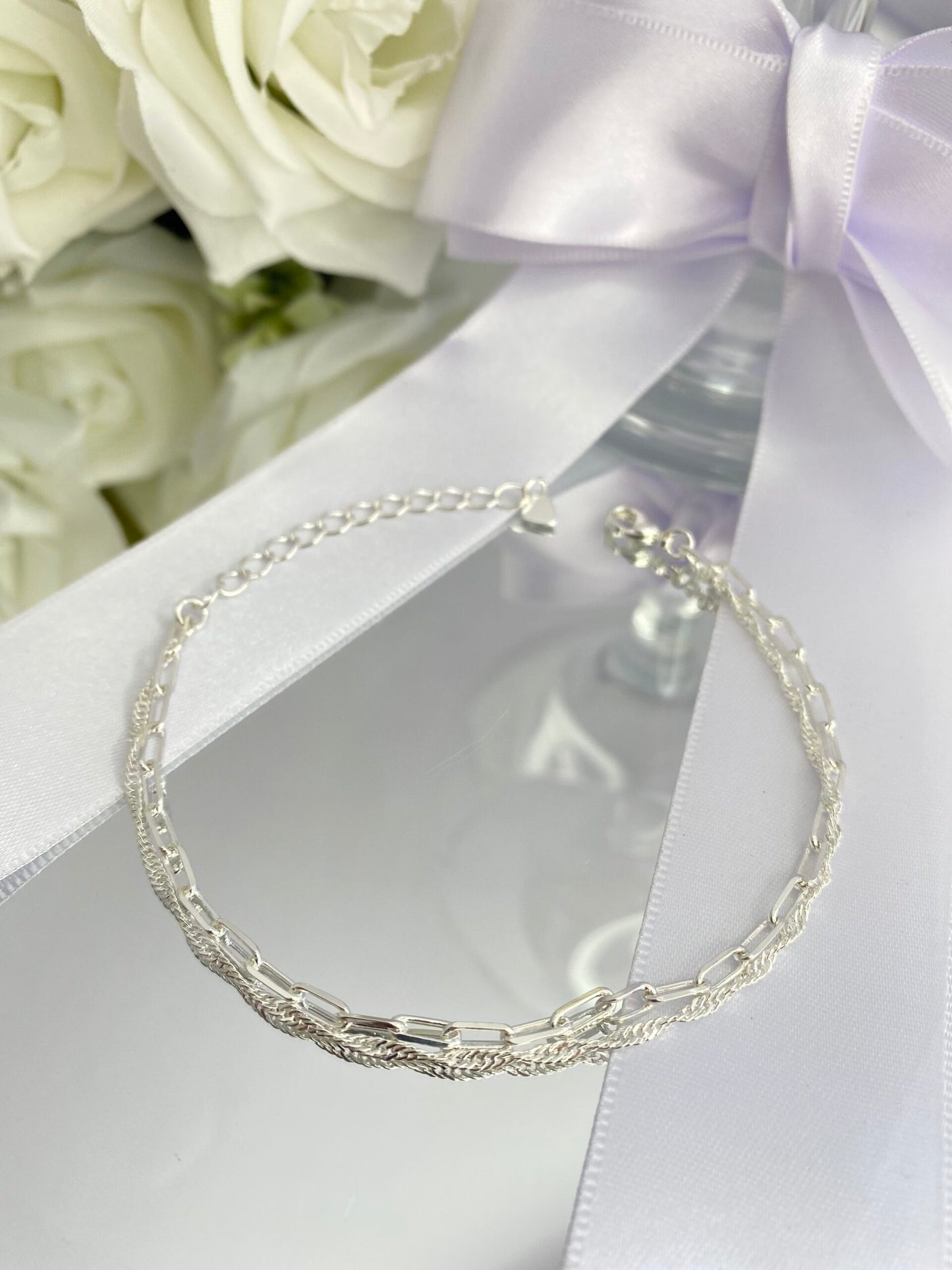 PULSEIRA PRATA DUPLA TRAMA