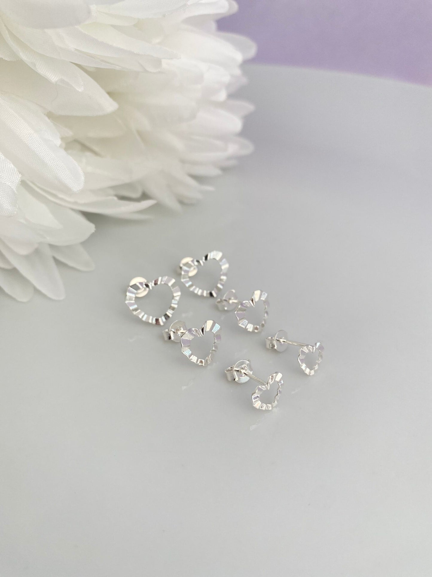 TRIO BRINCO PRATA AMOR REFLEXO