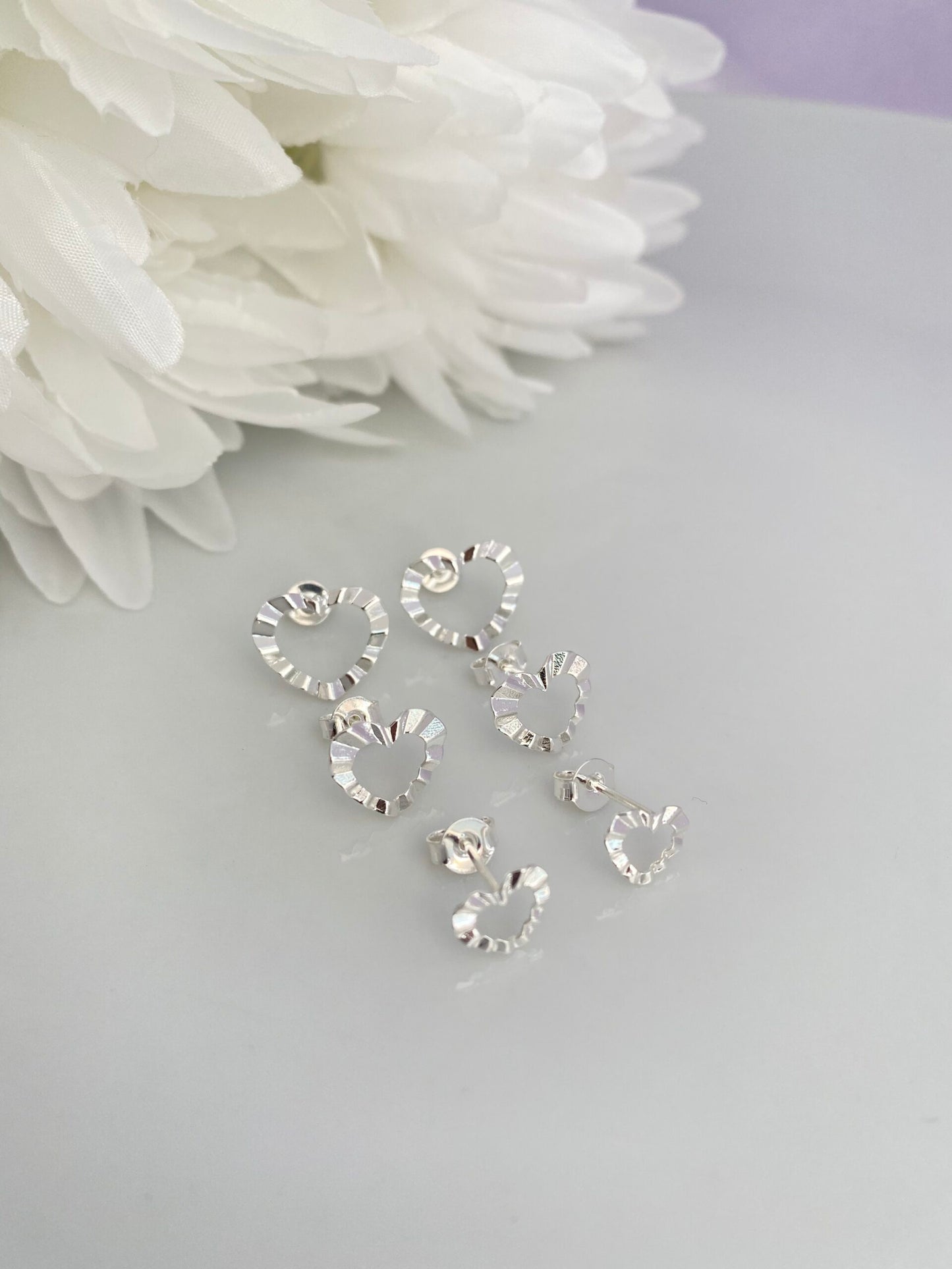 TRIO BRINCO PRATA AMOR REFLEXO