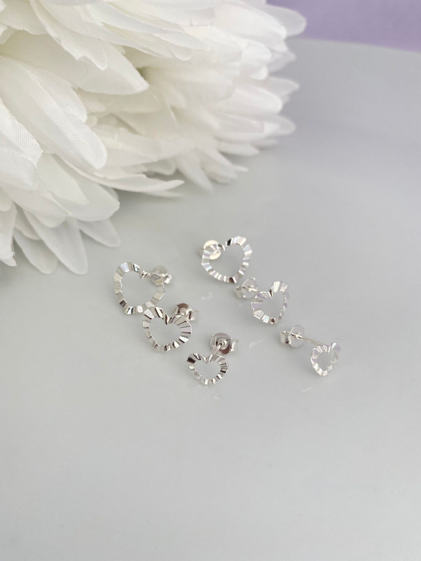 TRIO BRINCO PRATA AMOR REFLEXO