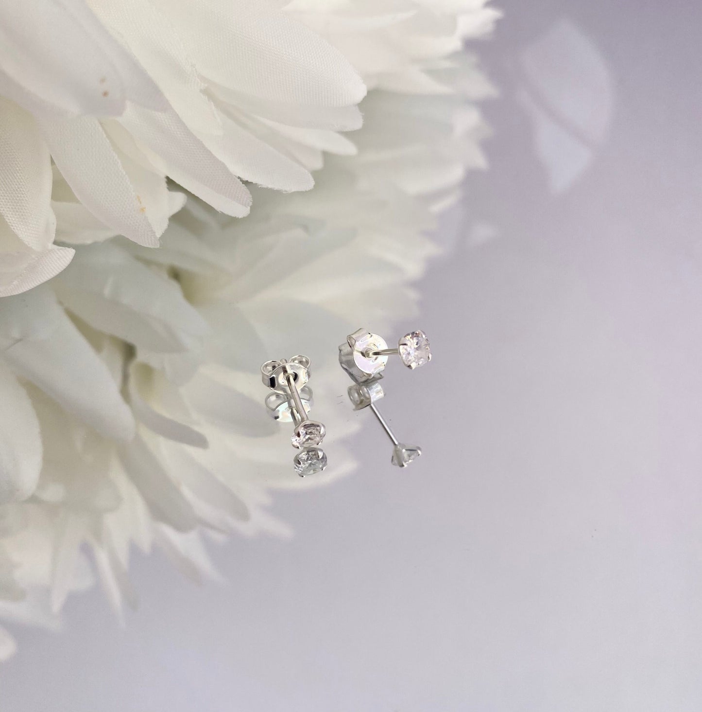 KIT BRINCO PRATA RAIO DE CRISTAL 4 PEÇAS