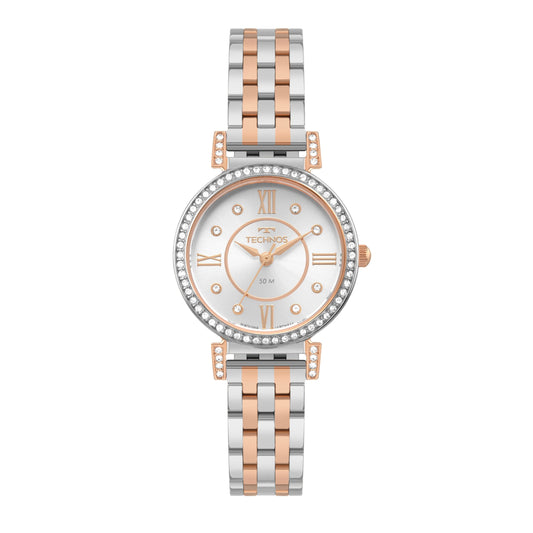 RELÓGIO TECHNOS FEMINIO BOUTIQUE BICOLOR
