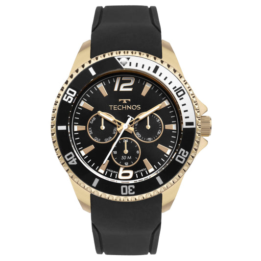 RELÓGIO TECHNOS MASCULINO RACER DOURADO