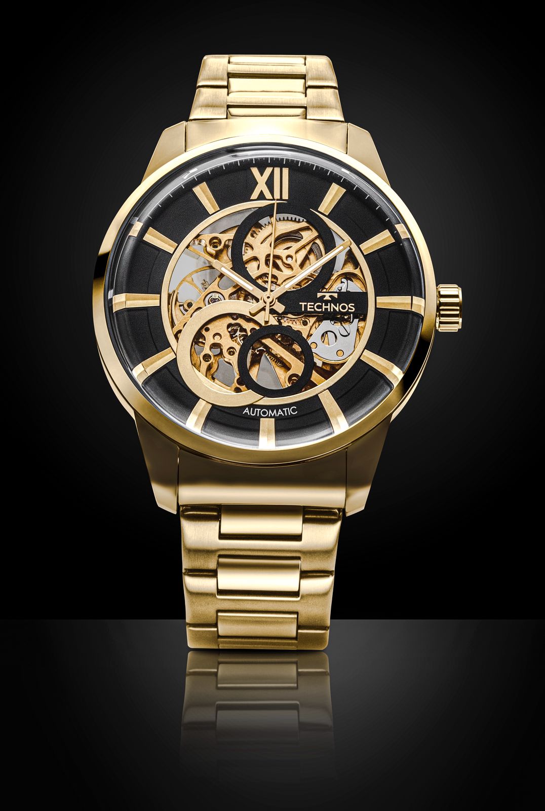 RELÓGIO TECHNOS MASCULINO AUTOMÁTICO DOURADO