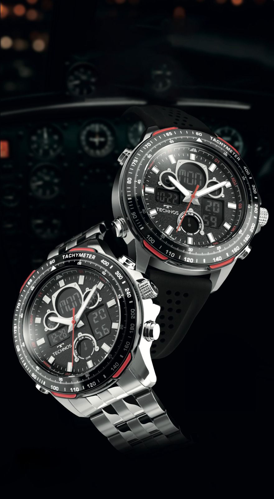 RELÓGIO TECHNOS MASCULINO DIGITECH PRATA