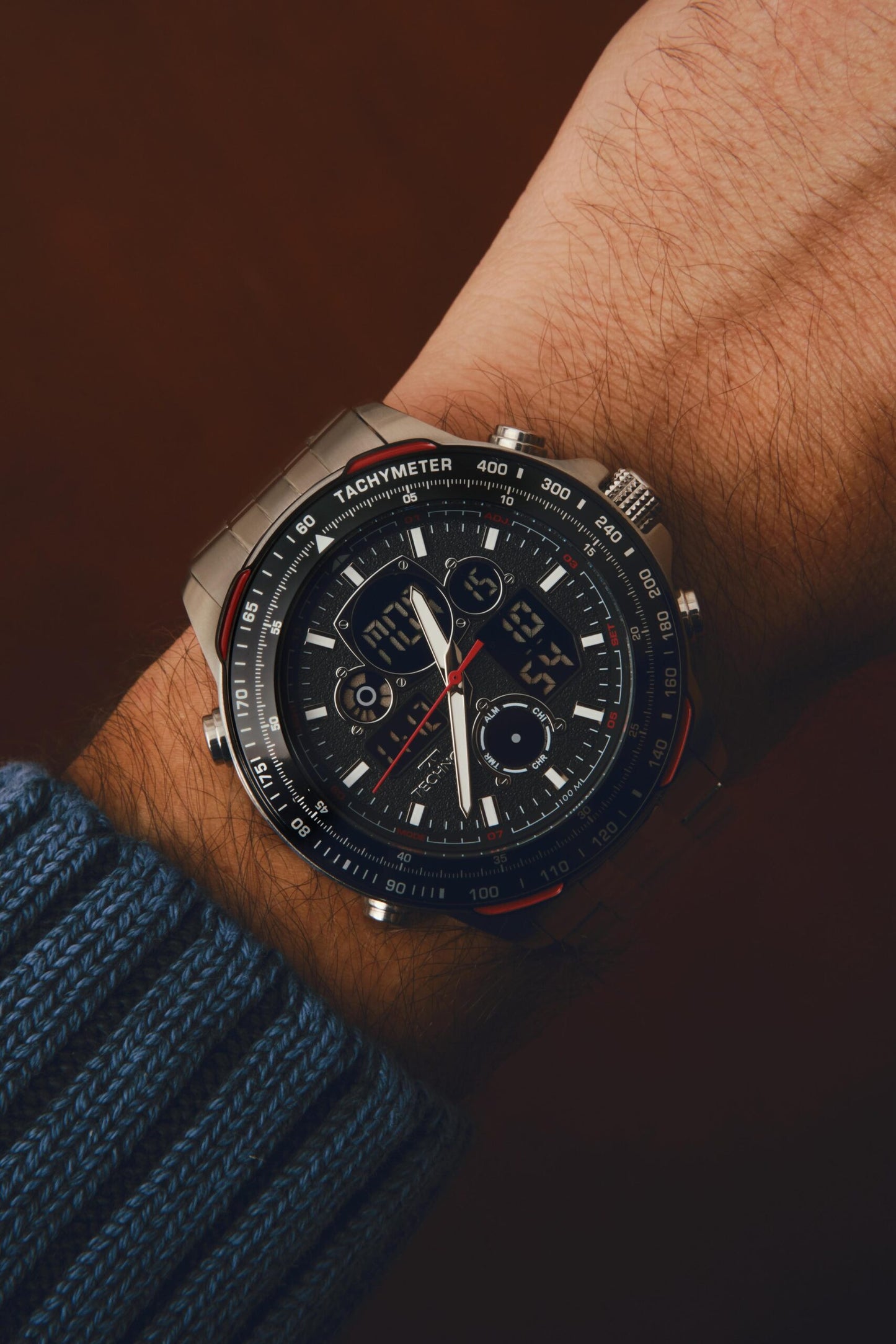 RELÓGIO TECHNOS MASCULINO DIGITECH PRATA