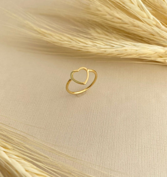 ANEL FALANGE CORAÇÃO VAZADO