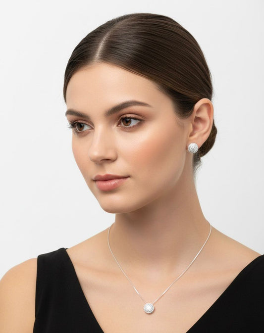 CONJUNTO PRATA ENCANTO CRISTALIZADO