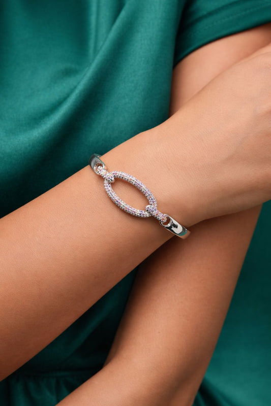 BRACELETE OVAL PRISMA CRAVEJADO