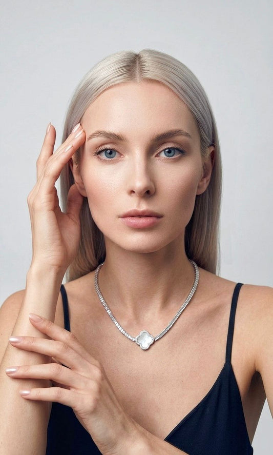 COLAR RIVIERA CLOVER LUX BRANCO