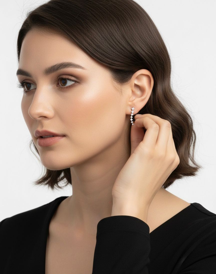 BRINCO PRATA INFINITY CURVE