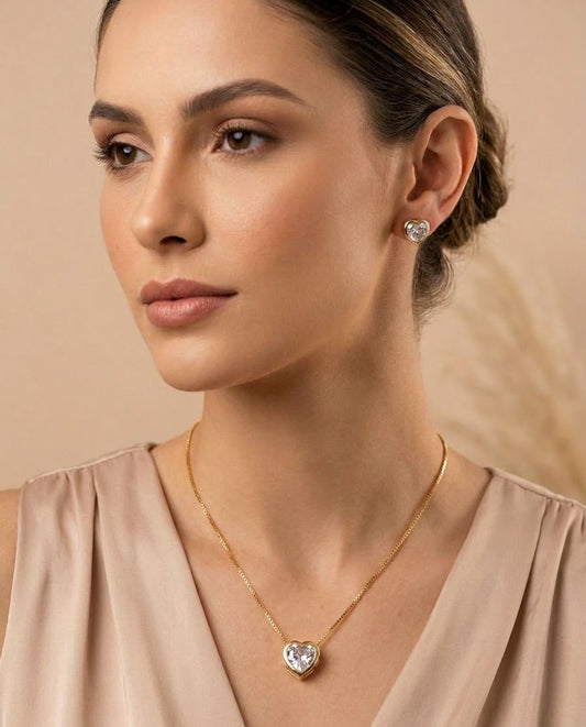 CONJUNTO CORAÇÃO CRISTAL
