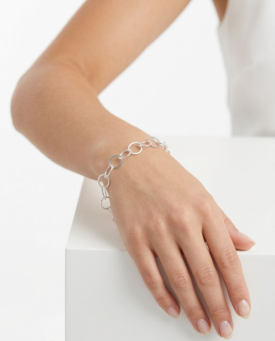 PULSEIRA PRATA ELOS ANELADOS