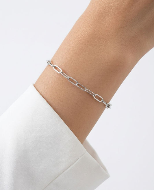 PULSEIRA PRATA ELOS OVAIS MINI