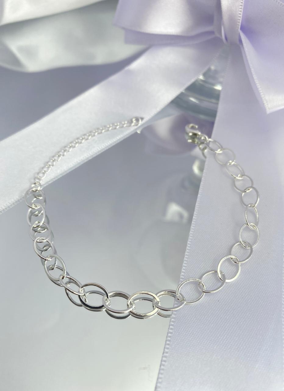 PULSEIRA PRATA ELOS ANELADOS