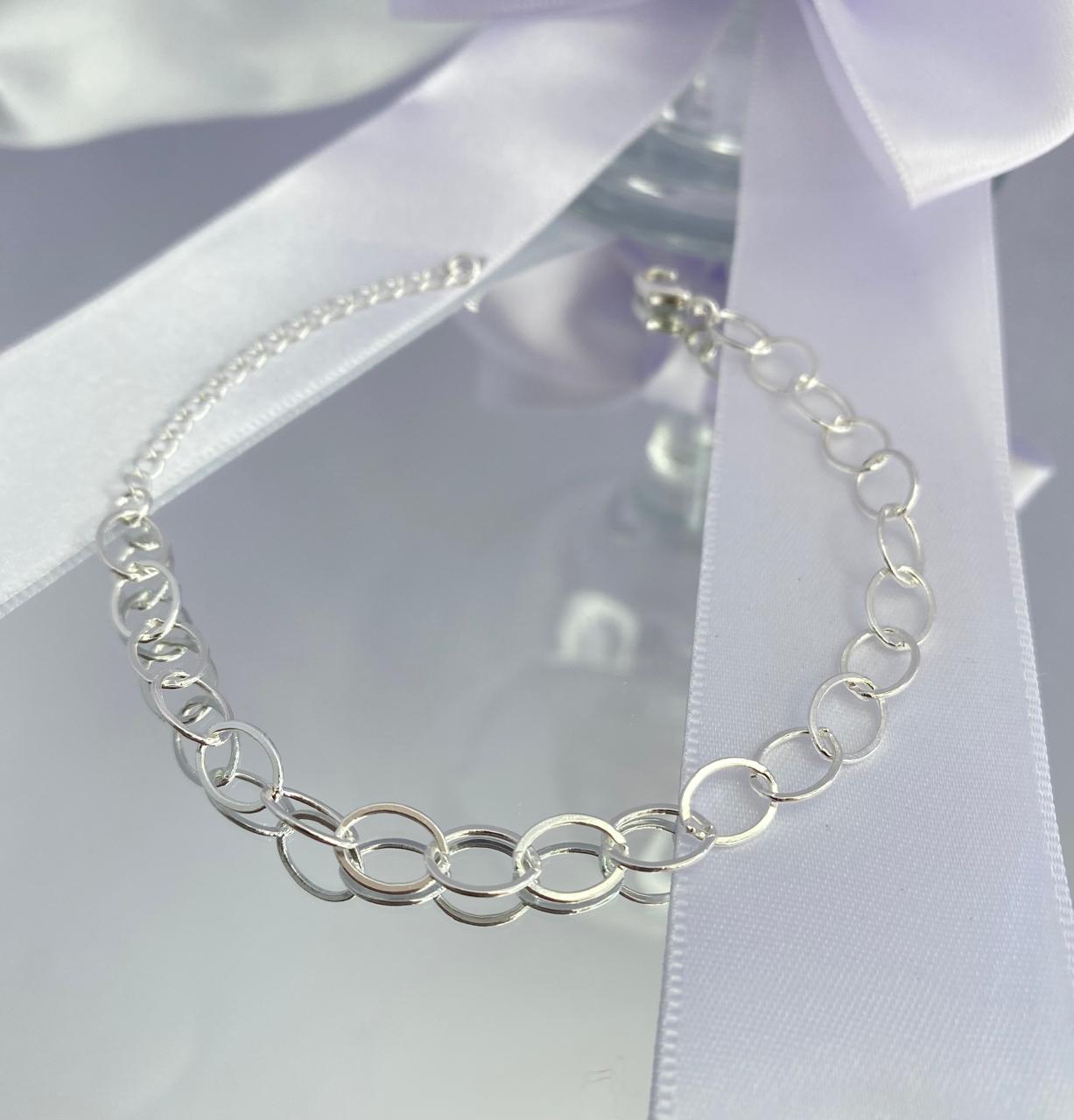 PULSEIRA PRATA ELOS ANELADOS