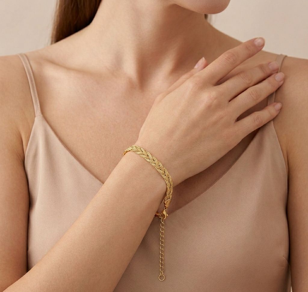 PULSEIRA TRANÇA DOURADA