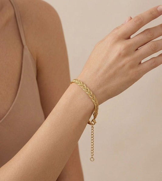 PULSEIRA TRANÇA DOURADA