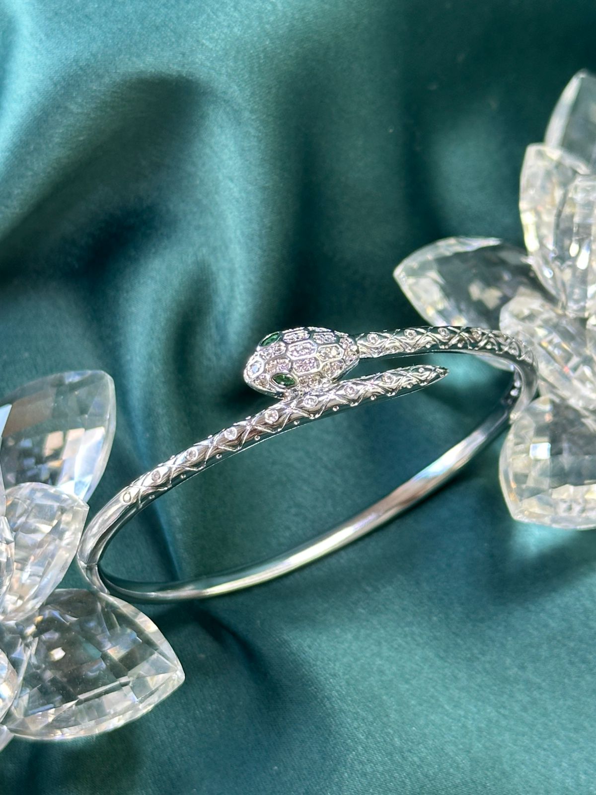 BRACELETE SERPENTE ROYALE OLHO (ESMERALDA)